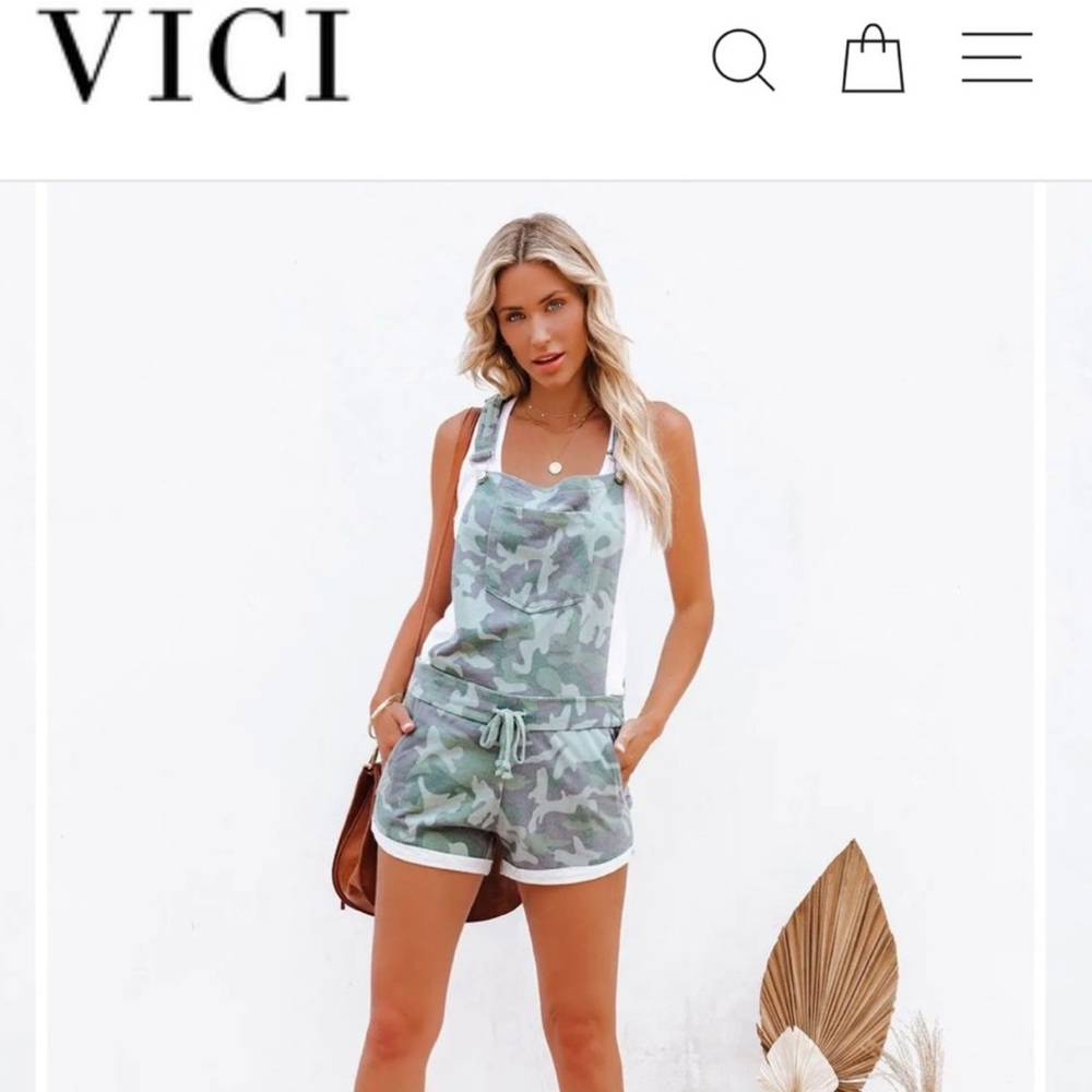 VICI- Pendleton Pocked Camo Short Overalls